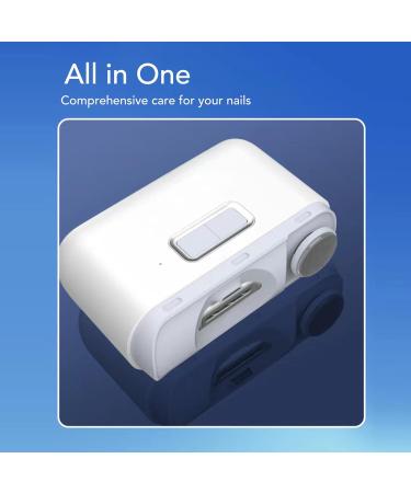 Electric Nail Clippers 2 in 1 Electric Nail Clipper Stainless Steel Safety Grinding Automatic Electric Nail Trimmer with Nail Scraps Storage & LED Light for Baby Seniors Adult - Buy Online on GoSupps.com