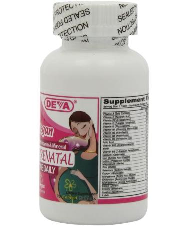 Deva Vegan Prenatal Multivitamin - One Daily, 90 Coated Tablets for Optimal Nutritional Support - Buy Online on GoSupps.com