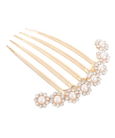 DOITOOL Rhinestone Clips for Hair Decorative Hair Combs Hair Combs for Women Accessories Monomer Dish Hair Accessories for Girls Hair Pin Imitation Pearls Hair up Women's Wedding