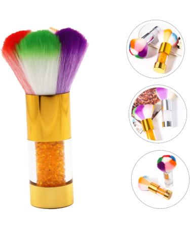 Beatifufu 1pc Dust Brush Cleaning Tools Hair Brush Cleaner Tool Acrylic Brush Cleaner Nail Art Tools Paintbrush Cleaner Nail Cleaning Brush Nail Cleaning Tool Fake Hair Edges Plastic Abs 11.5x6cm Golden - Buy Online on GoSupps.com