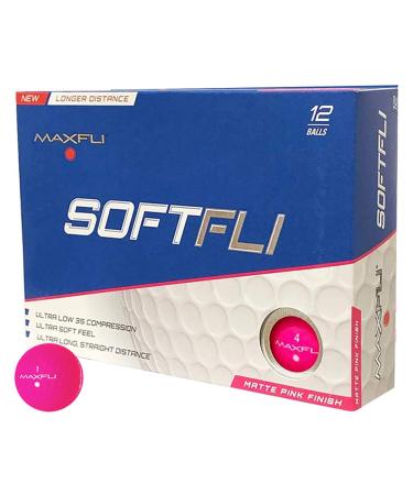 Maxfli SoftFli Matte Golf Balls Pink