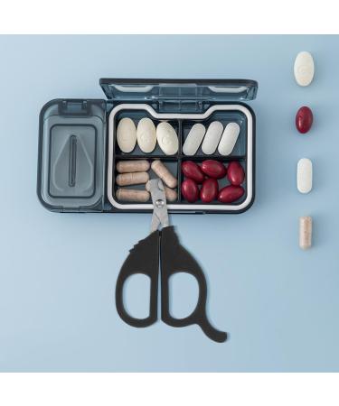 Scissors-Shaped Pill Cutter - Sharp Blade Pill Splitter with Ergonomic Handle for Easy Medication & Tablet Cutting - Buy Online on GoSupps.com