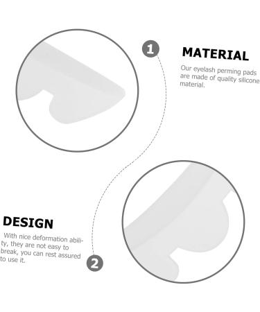 Ipetboom Silicone Eyelash Perming Curler Pads 5 Pairs Silicone Gasket Lash Tool Eye Patch Eyelash White Silica Gel Eyelash Perm Gasket - Buy Online on GoSupps.com