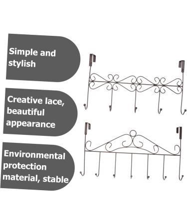 Alipis 2pcs Door Hook Wall Mounted Clothes Hanger Door Coat Hanger Punching Hanger Kitchen Door Drawer - Buy Online on GoSupps.com