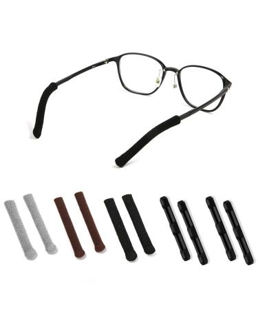 Boxob 5 pairs of glasses ear pads knitted glasses arm cover and silicone ironing covers glasses bars for sunglasses glasses reading glasses multi -colored