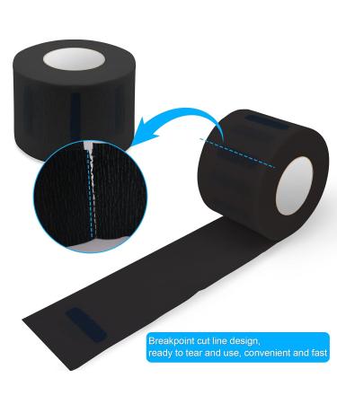 NICEMOVIC Disposable Barber Paper Neck Strips - 5 Rolls of Stretchy Black Accessories for Salon Haircut Styling | Professional Barber Supplies - Buy Online on GoSupps.com