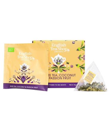 Organic White Tea with Coconut & Passion Fruit - 16 Pyramid Bags | ETS - Buy Online on GoSupps.com