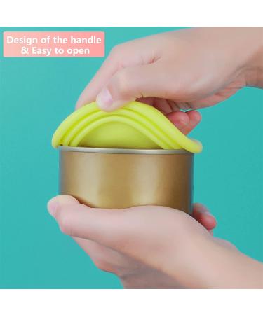 2 Pack Cat Can Covers & Spoons Set - Cute Cat Shaped Lids with Right Angle Spoons - Universal Fit Pet Food Can Tops in Green and Pink - Buy Online on GoSupps.com