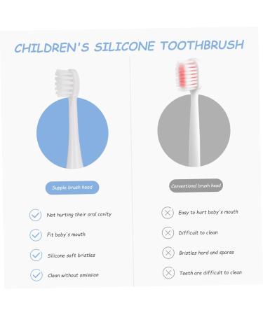 HOMSFOU Manual Toothbrush for Kids - Blue Silica Gel Cleaning Brush (1 Piece) | International Shipping Available - Buy Online on GoSupps.com