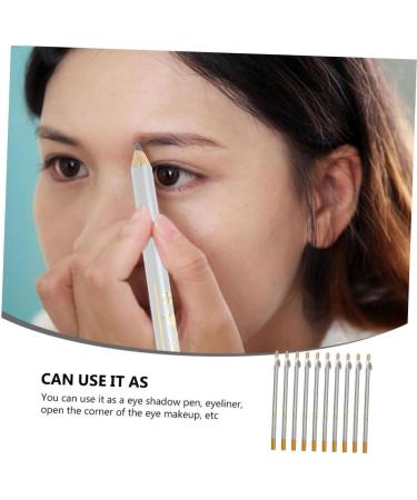 Mikinona 10pcs Pencil Sharpener Eyebrow Pencil Smooth Eyeliner Pencil Eye Shadow Pencils 2 in 1 Eyebrow Brush - Buy Online on GoSupps.com
