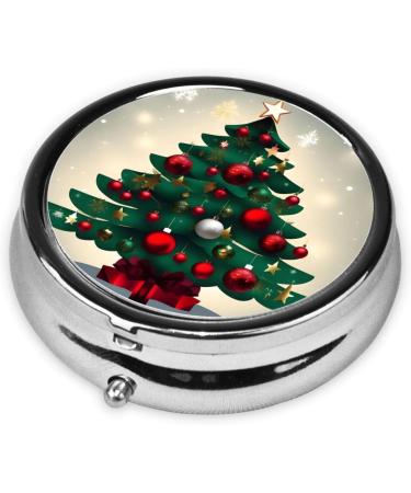 Christmas Gift Treeround Pill Box | 3 Compartment Travel Organizer | Portable Pill Box for Easy Travel - Buy Online on GoSupps.com