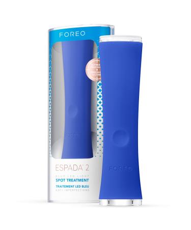 Foreo ESPADA 2 LED Light Therapy - Blemish Treatment Skincare Device - Medical-grade Silicone - Scar Treatment for Face - Pimple & Blemish Removal Cobalt