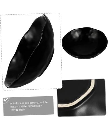Zerodeko Ceramic Serving Bowls 1pc Practical Noodle Storage Food Resistant Instant Bowl Kitchen Salad Household Gadget Black 20X20CM - Buy Online on GoSupps.com