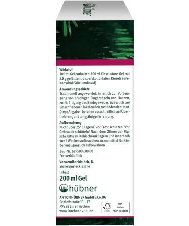 H bner Silica Balm for Hair and Connective Tissue 200ml Natural Silicon Gel Firming and Care - Buy Online on GoSupps.com