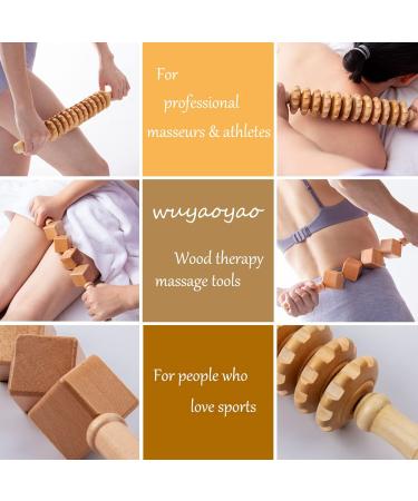 Wood Therapy Massage Tools 3-Piece Set for Lymphatic Drainage - Maderotherapy Colombiana Kit for Anti-Cellulite & Body Sculpting - Buy Online on GoSupps.com