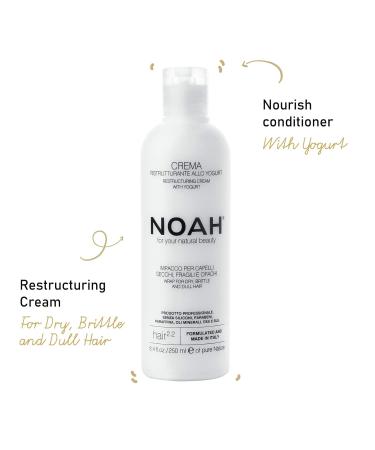 NOAH Natural 2.2 Restructuring Cream with Yoghurt for Dry Brittle Hair - 250ml | Nourishing Conditioner for Dull Hair - Shop Internationally - Buy Online on GoSupps.com