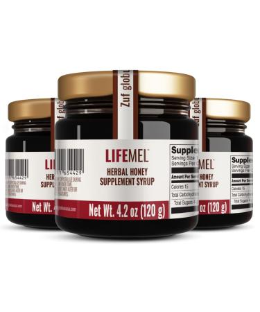 LIFEMEL - Natural Immune Support Herbal Honey - Botanical Herbal Formula - 3-Pack - Supports Overall Wellness & Daily Immunity - Clinically Studied - Non-Infused Functional Honey 12.6 Fl Oz (Pack of 1)