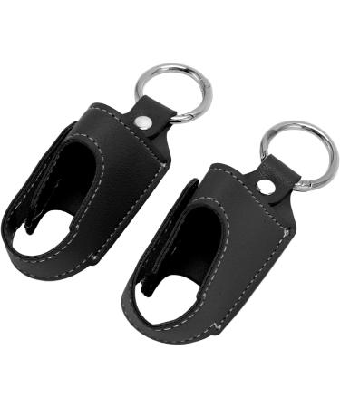 Secure and Convenient Storage Versatile Usage Stylish and Durable Design 2pcs Asthma Inhaler Holder Portable Storage Protective PU Leather Case with Carabiner Clip for Travel Black - Buy Online on GoSupps.com