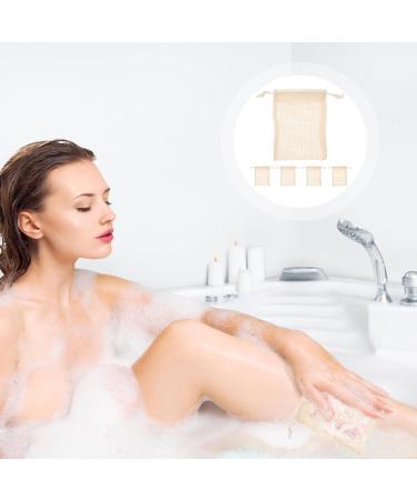 Beaupretty 5Pcs Exfoliating Soap Pouches - Cotton Linen Shower & Spa Accessories (Mixed Colors) | International Shipping Available - Buy Online on GoSupps.com