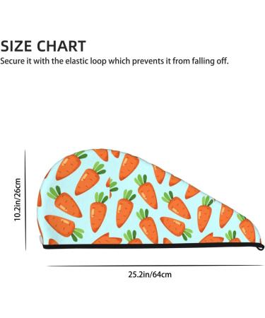 Cartoon Carrot Hair Towel Wrap | Fast Drying Towel Turban | Perfect Hair Drying Solution - Buy Online on GoSupps.com