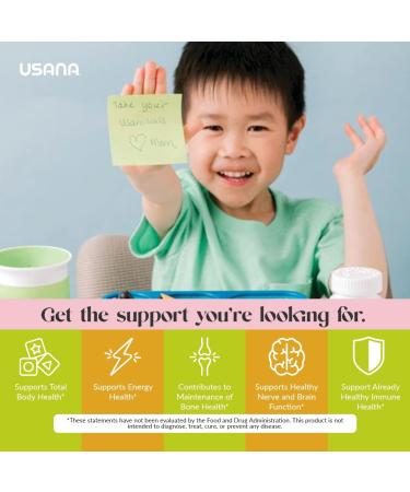 USANA Usanimals | Kid-Friendly Essentials for Healthy Immune Function & Brain Development - 56 Tablets - Buy Online on GoSupps.com