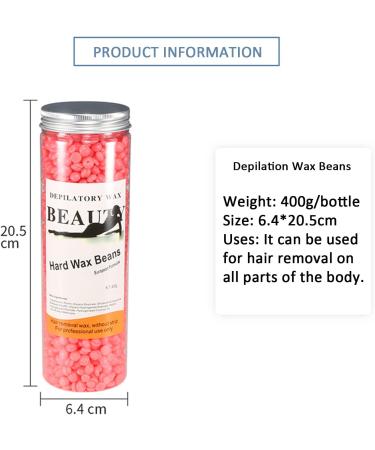 Natural Vegetable Wax Pearls for Professional Hair Removal | 400g Strawberry | Full Body Face Legs & Armpits Wax Beans - Buy Online on GoSupps.com