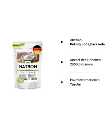 EWL Natural Natron Powder Baking Soda 2350g - High-Purity German Food Quality | Extra XXL Advantage Pack - Buy Online on GoSupps.com