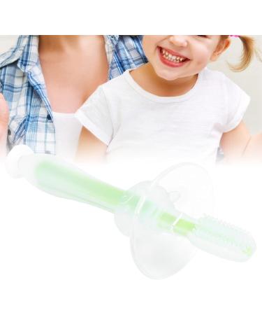 SALUTUY Toddler Oral Care Teether Brush - Baby Toothbrush with Soft Bristles for Baby Teeth and Gums (Green) - Buy Online on GoSupps.com