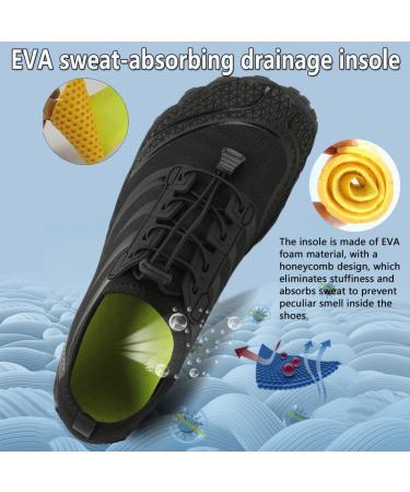 Ziitop Barefoot Shoes for Men & Women | Fast-Dry Water Shoes for Beach Pool & Surfing | Unisex Aquasocks in Black (EU 36-46) - Buy Online on GoSupps.com