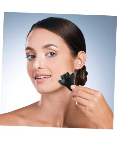 Beatifufu Oil-absorbing Ball Massaging Rolling Volcano Stone Oil Absorption Stone Oily Skin Control Facial Massaging Volcano Stone Skin Care Roller Facial Volcano Stone Facial Volcano Bead 7.5X5X5CM Black - Buy Online on GoSupps.com