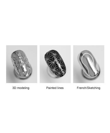 Buy Zagaro Metal Gel Liner - Long-Lasting High-Gloss Mirror Nail Polish for Cyber-Punk Nail Design | Perfect for Women & Girls - Buy Online on GoSupps.com