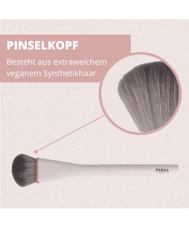 Parsa Beauty Nature Love Vegan Make-Up Brush | Wheat Straw Foundation Brush for Flawless Application - Extra Soft Synthetic Hair - Buy Online on GoSupps.com