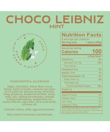 Bahlsen Choco Leibniz Chunky Mint Cookies - Pack of 3, 4.2 oz Boxes - Dark Chocolate Tablet & Peppermint Crystals on Leibniz Butter Biscuits - Buy Online on GoSupps.com