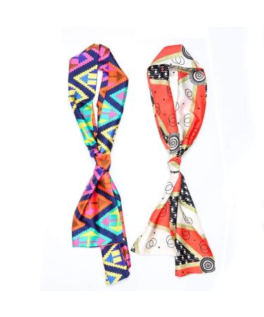 SAKALAKA 2Pcs Satin Edge Laying Scarf for Lace Wigs Silk Headband Scarf For Hair Wrapping Fashion Headband for Yoga Sport Makeup Handbags Double Sided Stain Headwrap Scarf Tie 2pc set6 2PCS SET6