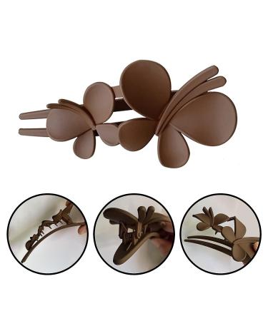 Matte Hair Claw Clips Set - 3 Pieces Double Butterfly Duck Bill Clips for Styling Thick Hair - Non-slip Barrettes for Women and Girls - Buy Online on GoSupps.com