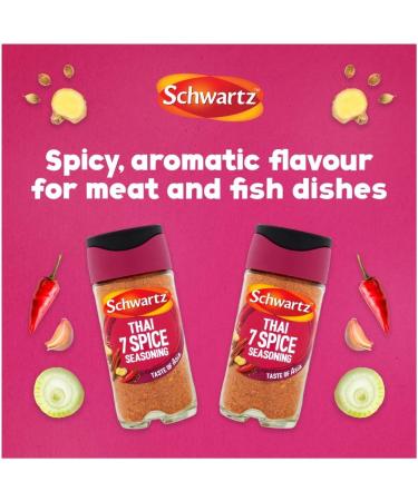 Schwartz Thai 7 Spice Seasoning 52 g Bulk Pack of 6 & Spicy Italian Seasoning 42 g (Pack of 6) + Spicy Italian Seasoning 42 g - Buy Online on GoSupps.com