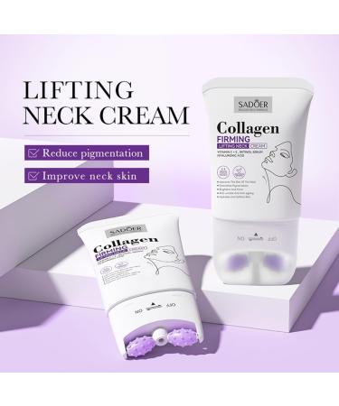 HQDA Lifting Neck Cream Antiaging tightening & moisturizing cream for sagging skin reduces wrinkles fine lines and double chin Colour Collagen Color Collagen - Buy Online on GoSupps.com