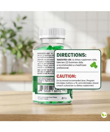 healblend Chlorophyll Gummies 100mg - Vegan Internal Deodorant for Body Detox & Skin Health - Natural Apple Flavor - Energy & Immune Support Supplement - 60 Gummies (2) - Buy Online on GoSupps.com