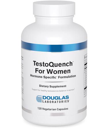 Douglas Laboratories TestoQuench for Women - Memory Skin Hair & Heart Health Supplement* - With Saw Palmetto Holy Basil & Fennel Seed - 120 Vegetarian Capsules Standard Packaging
