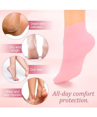 Silicone Socks 2 Pairs Foot Spa Pedicure Silicone Socks Moisturizing Socks Women Soft Gel Heel Socks Silicone Foot Moisturising Socks Soft Gel Heel for Women Dry Cracked Feet 2pc - Buy Online on GoSupps.com