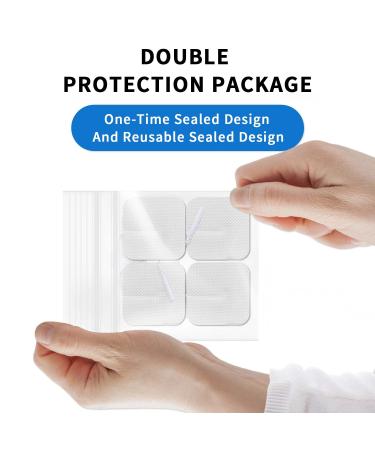 28PCS TENS Unit Replacement Pads - Premium Reusable Electrode Pads for Muscle Stimulator - 8 Large 2x4, 16 Medium 2x2, 4 Round 2.75 - Buy Online on GoSupps.com
