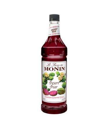 Monin - Desert Pear Syrup, Bold Flavor of Prickly Pear Cactus, Natural Flavors, Great for Iced Teas, Lemonades, Cocktails, Mocktails, and Sodas, Non-GMO, Gluten-Free (1 Liter) 33.8 Fl Oz (Pack of 1) - Buy Online on GoSupps.com