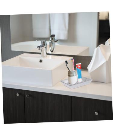 Homsfou 2-Piece Marble Ceramic Tray Set - Multi-Purpose Storage Decor for Valentine's Day - Exquisite Dark Gray 13.8x10.2cm - Buy Online on GoSupps.com