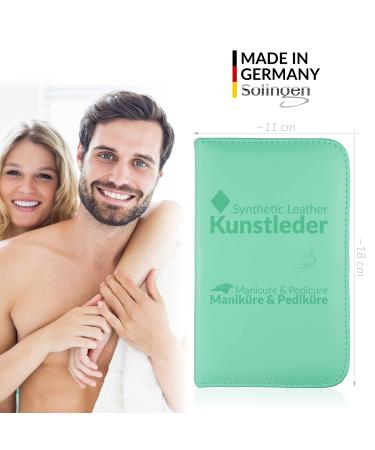 Solingen Manik r Set 12 Party - Premium Nail Set for Men & Women | Complete Manicure & Pedicure in Mint Synthetic Leather Etui - Buy Online on GoSupps.com