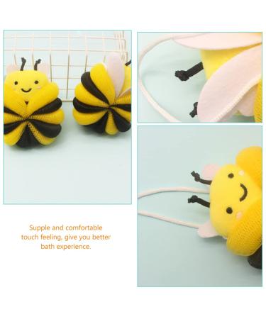 Lurrose 4-Piece Animal Balls Loofah Set for Kids - Yellow Spa Bath Scrubber Sponge for Boys and Girls - Buy Online on GoSupps.com