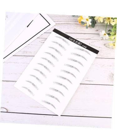 FOMIYES 4 Sheets Pairs Makeup Stickers Realistic Waterproof Imitation Eyebrows Cosmetic Supplies Hair Miss - Buy Online on GoSupps.com