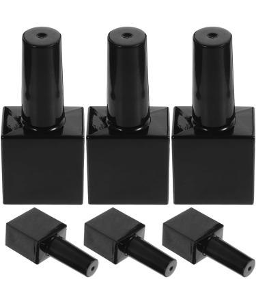 TOYANDONA Lot de 6 Flacons de Vernis Ongles Vides en Verre Noir 10Ml avec Pinceau Int gr Rechargeables et tanches pour Manucure Voyage et Usage Professionnel