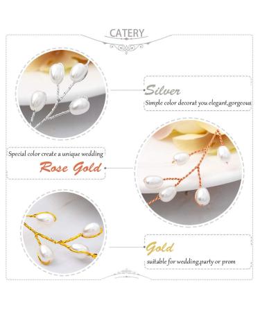 Catery Pearl Hair Vine Braid Headpiece - Bridal Hair Accessory in Sliver - Buy Online on GoSupps.com