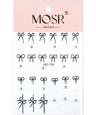 XUYUH Small Lovely Bow Nail Stickers 3D Self-Adhesive Sliders Nail Art Decoration Decals DIY Manicure Accesories - Buy Online on GoSupps.com