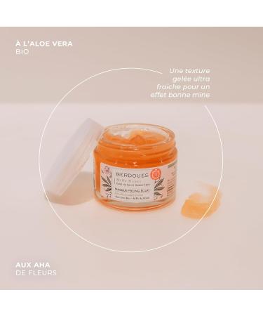 BERDOUES Masque peeling clat masque visage booster d clat exfoliant visage Aloe vera BIO peaux sensibles 98% d origine naturelle vegan made in France 50ml - Buy Online on GoSupps.com